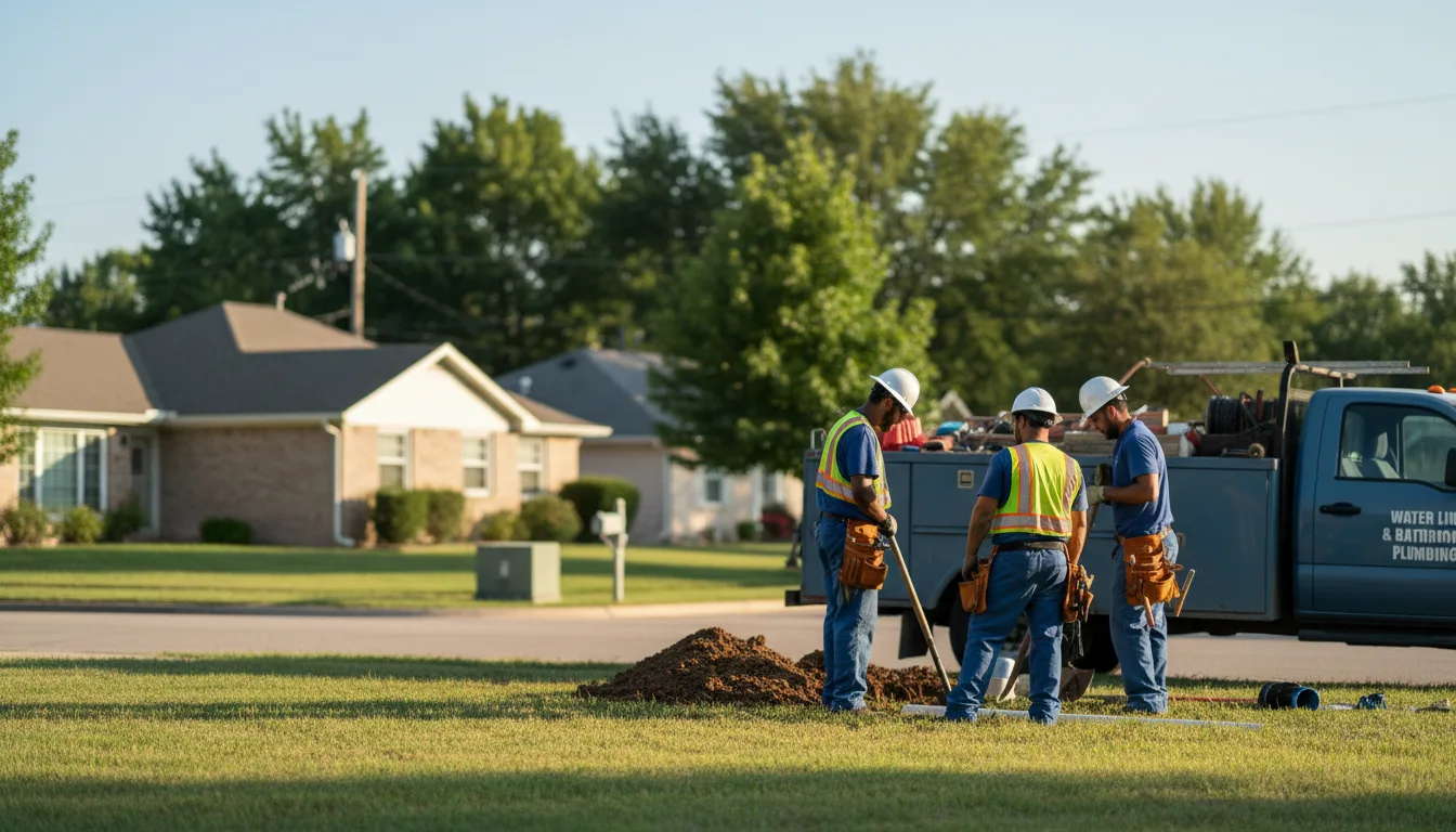Residential water line and bathroom plumbing service in Donaldson, IN